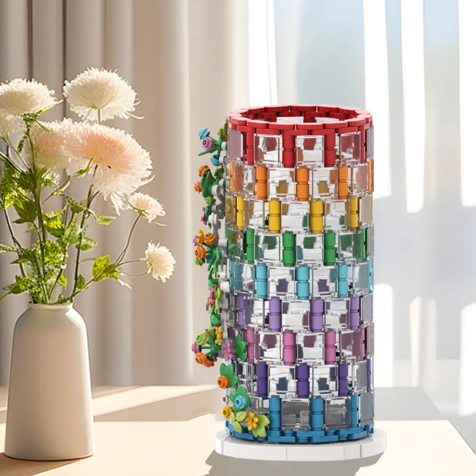 Vase Building Set for Flowers Bouquet, Transparent Vase Flower Display ...