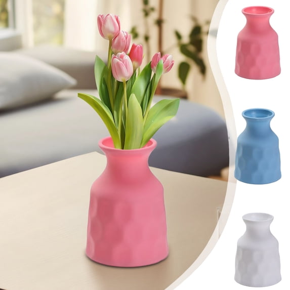 Vase Decor Plastic Vase - Blue Home Decor, Wedding Centerpiece, Office Desk Accessory, Floral Arrangement Holder, Event Table Decoration, Topliu