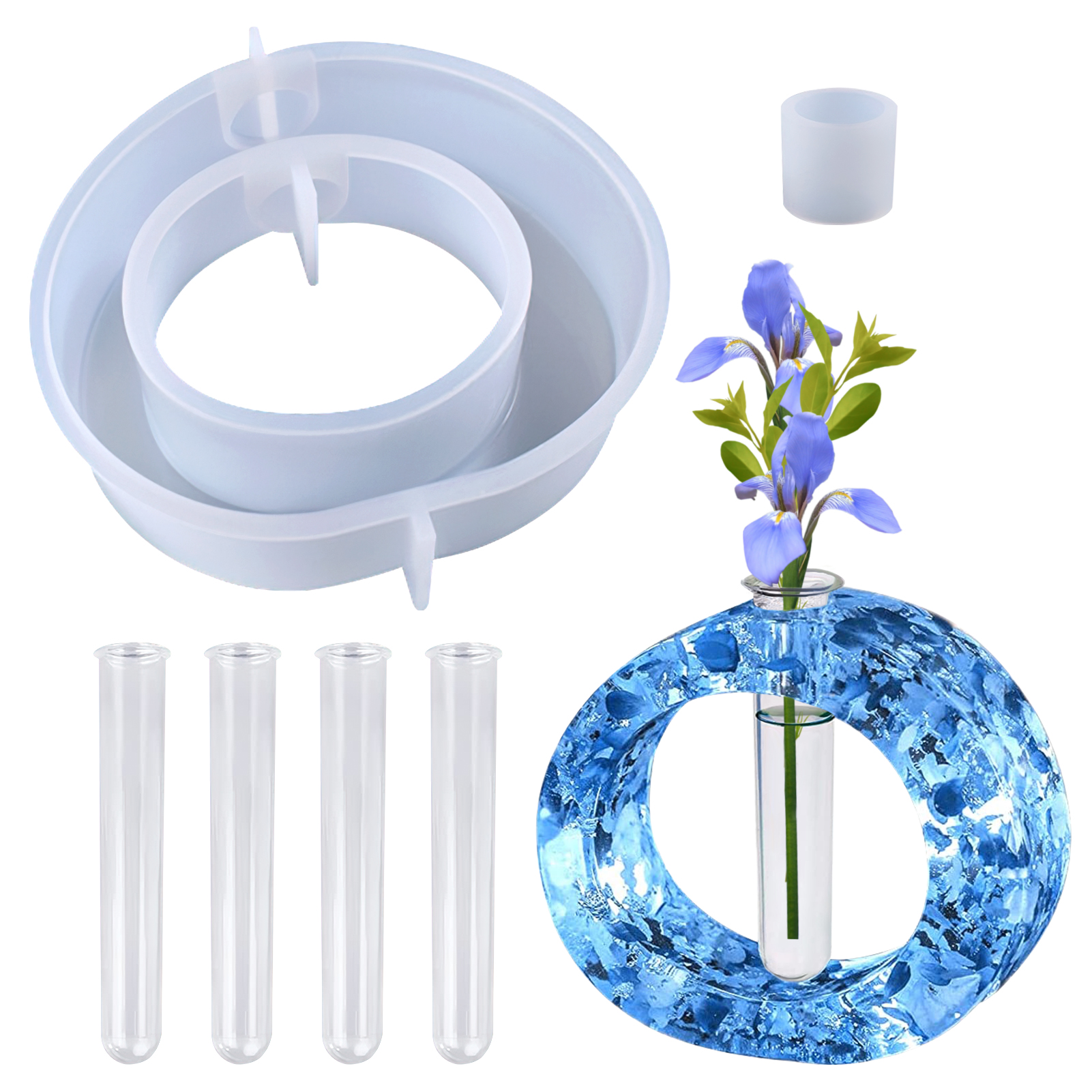 Vase Epoxy Resin Mold Set Plant Propagation Station Silicone Diy Making