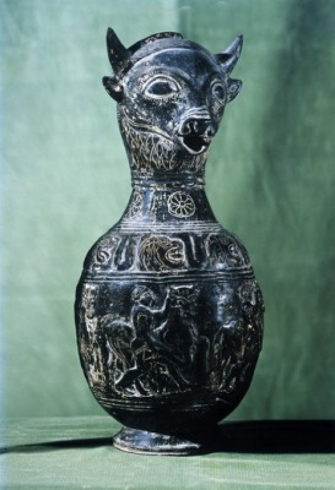 Vase Etruscan Art Archeological Museum Florence Italy Canvas Art - (18 x 24)