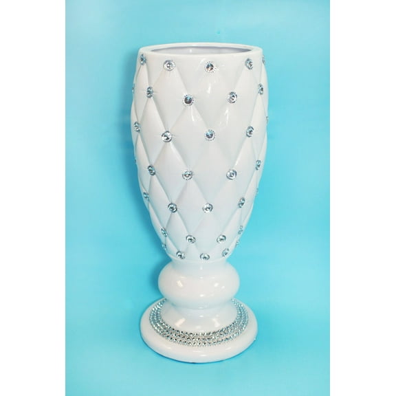 Vase Fiberglass Garden Home Decor Acrylic Diamond Decoration Indoor Outdoor