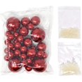 Vase Filler Pearls with Aqua Jelly Beads, 5/16Pound (Red)
