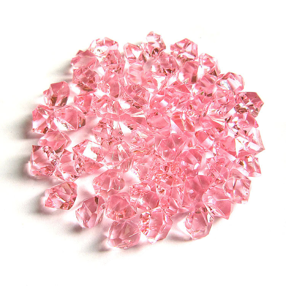 Vase Filler Pebbles Pink Gems Decor Plant Aquarium Decoration Acrylic