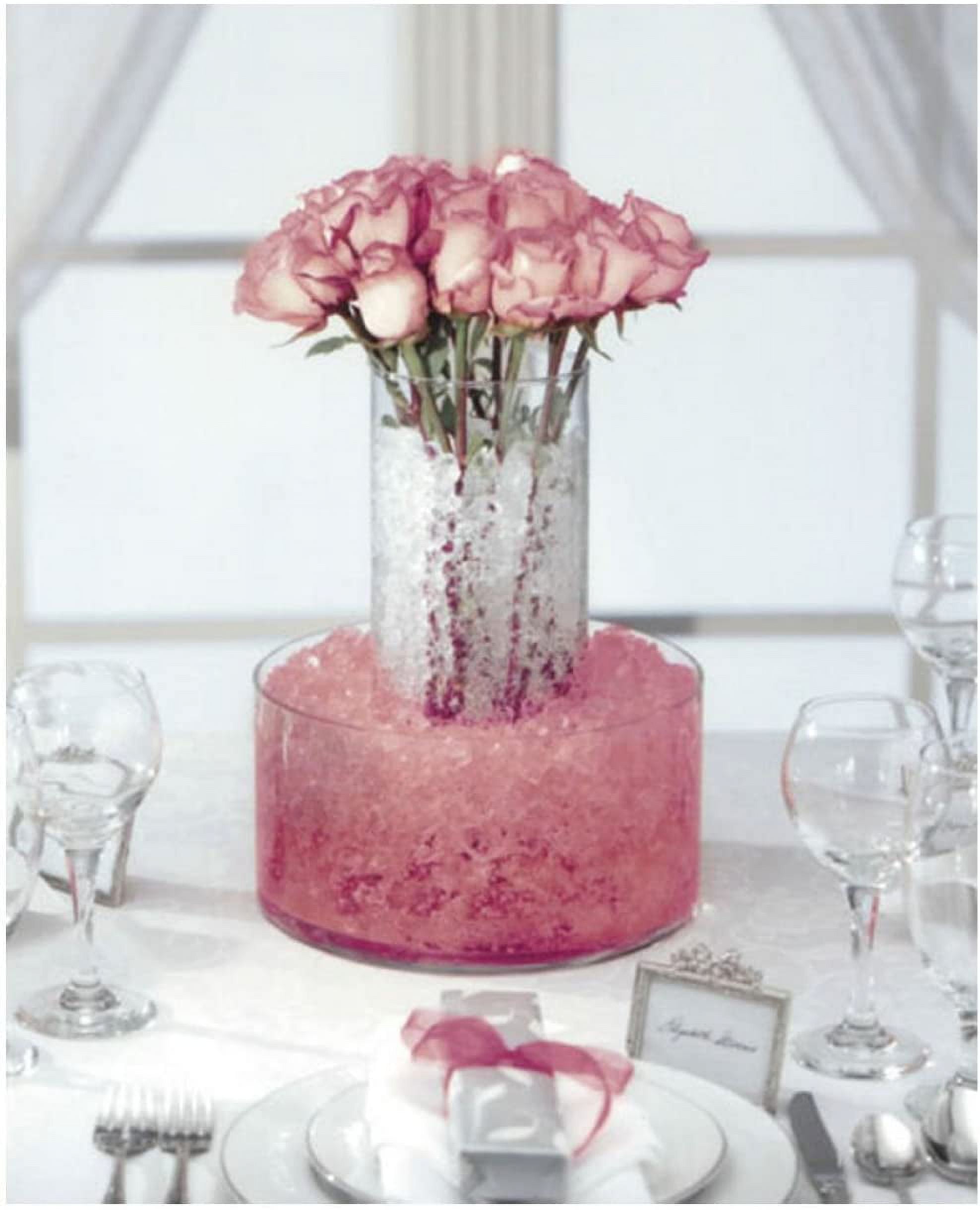 Vase Filler Water Storing Jelly Crystals "Crystal Rose" Cracked Ice