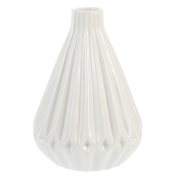 Vase Flower Ceramic Vases White Decor Decorative Porcelain Mini Pot Desktop Holder Miniature Geometric Flowers Large
