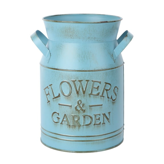 Vase Flower Metal Bucket Rustic Farmhouse Jug Pitcher Vintage Planter French Can Galvanized Shabby Chic Pot Pots Holder