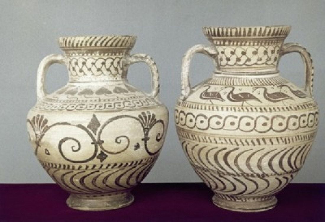 Vase Greek Art Terra cotta Canvas Art -  (24 x 36)