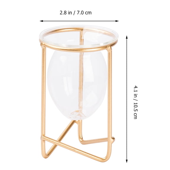 STRANDCHIC Golden Glass Vase for Decorative Plants, Office Storage, Home Decor, Modern Creative Design