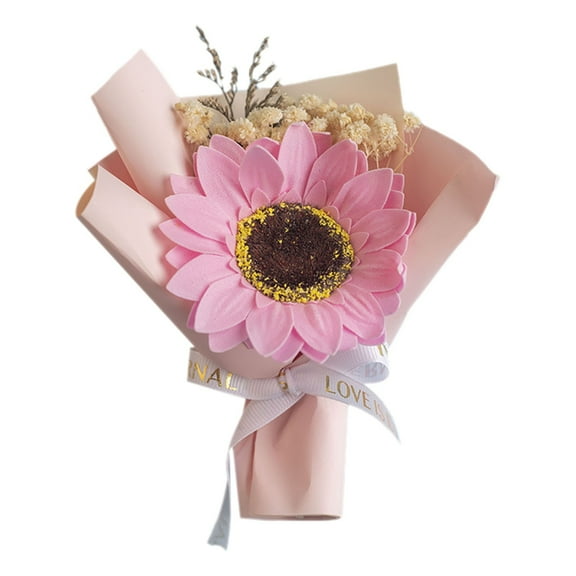 Vase Magnets for Fridge 3D Sunflower Fridge Stickers, Lifelike Dried Flower Bouquet Magnets, Waterproof Peel & Stick Kitchen Decor , Vibrant Home Decoration No Maintenance Needed Pink