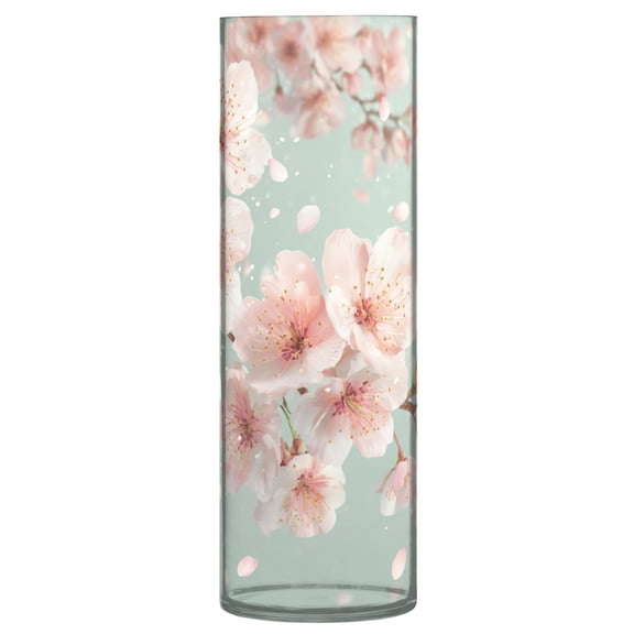 Vase Plastic Vase Flower Vase Desktop Decorative Vase Wedding Decoration Vase Anti-Drop Durable Beautiful Cherry Blossoms