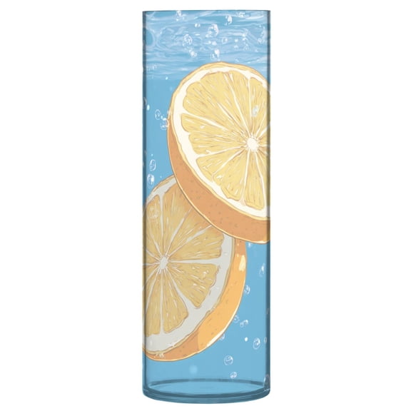 Vase Plastic Vase Flower Vase Desktop Decorative Vase Wedding Decoration Vase Anti-Drop Durable Beautiful Yellow Lemon