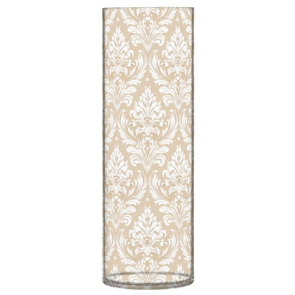 Vase Plastic Vase Flower Vase Desktop Decorative Vase Wedding Decoration Vase Anti-Drop Durable Cream Damask Timeless Motif