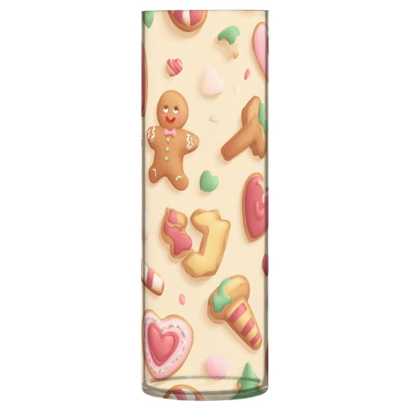 Vase Plastic Vase Flower Vase Desktop Decorative Vase Wedding Decoration Vase Anti-Drop Durable Cute Christmas Gingerbread Man