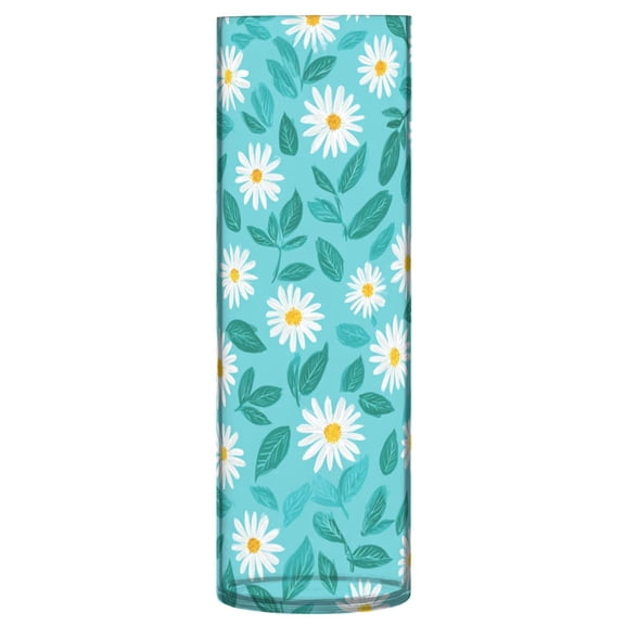Vase Plastic Vase Flower Vase Desktop Decorative Vase Wedding Decoration Vase Anti-Drop Durable Cute Simple Daisy Pattern