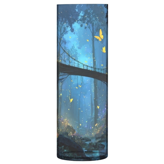 Vase Plastic Vase Flower Vase Desktop Decorative Vase Wedding Decoration Vase Anti-Drop Durable Enchanted Forest Glowing Bridge