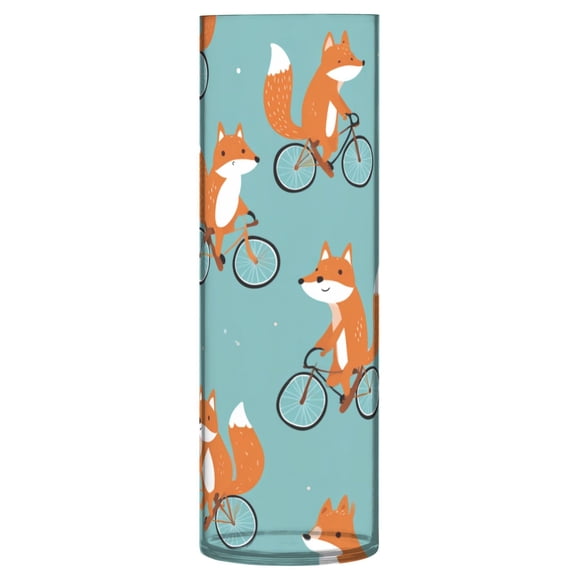 Vase Plastic Vase Flower Vase Desktop Decorative Vase Wedding Decoration Vase Anti-Drop Durable Fox Bicycle
