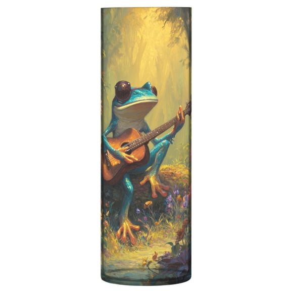 Vase Plastic Vase Flower Vase Desktop Decorative Vase Wedding Decoration Vase Anti-Drop Durable Frog Guitar