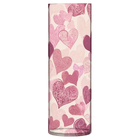 Vase Plastic Vase Flower Vase Desktop Decorative Vase Wedding Decoration Vase Anti-Drop Durable Gradient Heart Chart