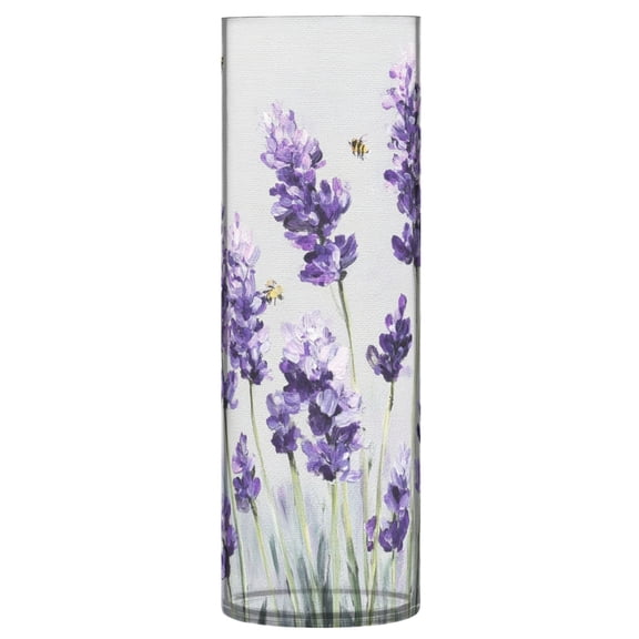 Vase Plastic Vase Flower Vase Desktop Decorative Vase Wedding Decoration Vase Anti-Drop Durable Lavender Field Watercolor