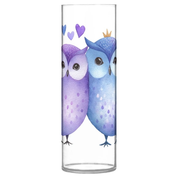 Vase Plastic Vase Flower Vase Desktop Decorative Vase Wedding Decoration Vase Anti-Drop Durable Owl Couple