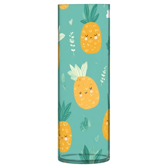 Vase Plastic Vase Flower Vase Desktop Decorative Vase Wedding Decoration Vase Anti-Drop Durable Pineapple Pattern Cartoon