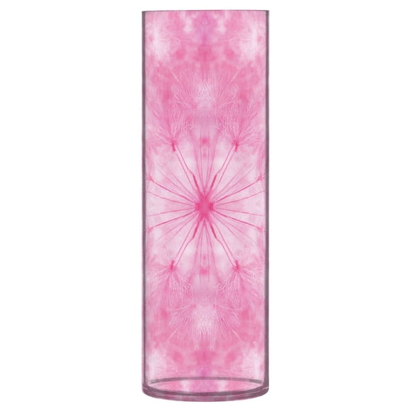 Vase Plastic Vase Flower Vase Desktop Decorative Vase Wedding Decoration Vase Anti-Drop Durable Pink Dandelion
