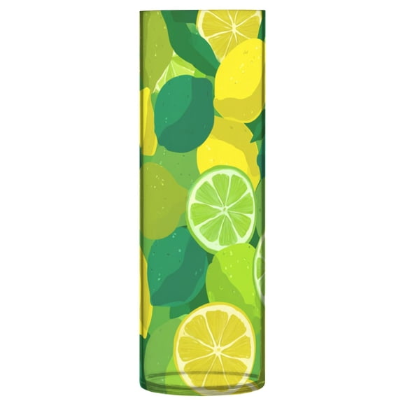 Vase Plastic Vase Flower Vase Desktop Decorative Vase Wedding Decoration Vase Anti-Drop Durable Seamless Lemon