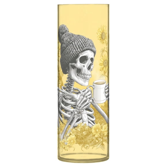 Vase Plastic Vase Flower Vase Desktop Decorative Vase Wedding Decoration Vase Anti-Drop Durable Skull Coffee