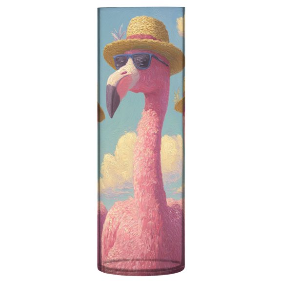 Vase Plastic Vase Flower Vase Desktop Decorative Vase Wedding Decoration Vase Anti-Drop Durable Sunglasses Flamingo
