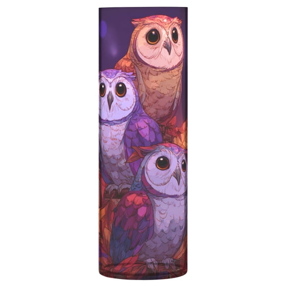 Vase Plastic Vase Flower Vase Desktop Decorative Vase Wedding Decoration Vase Anti-Drop Durable Three Cute Owls