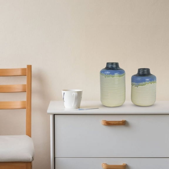 Vase-Set of 2-Rustic-Earthy-Pottery-Home Decor-Home Accent-Gift-Eclectic