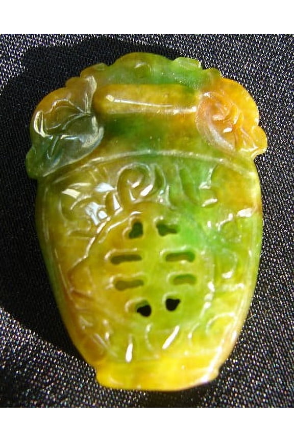Vase Shaped Yellow Jade Pendants