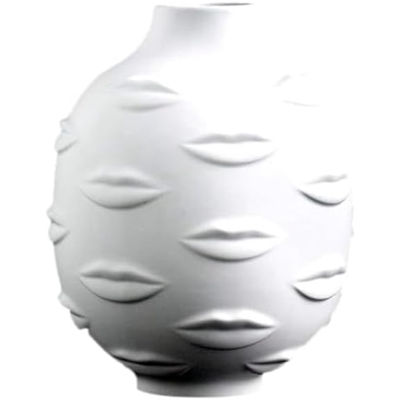 Vase Tabletop Artists,Potted Plants,Potted Plants,Garden Decoration,White Pottery Vase Lip White Ceramic$$Home Decor, Kitchen, & Other