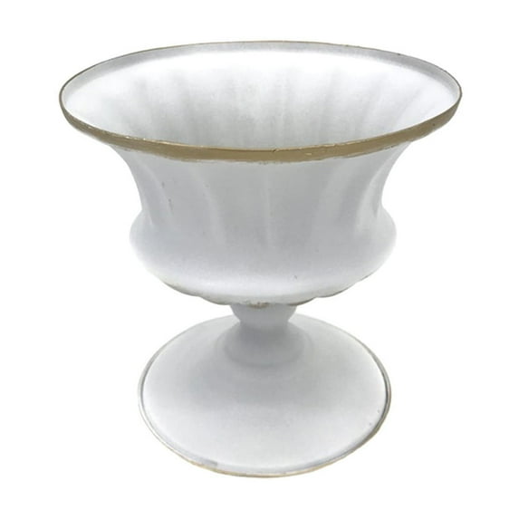 Vase for Wedding Centrepiece: 5.9in Small Vases for Table Decoration - Vintage Pot for Artificial Flower Arrangement - Metal Unique Candle Holder for Birthday Party