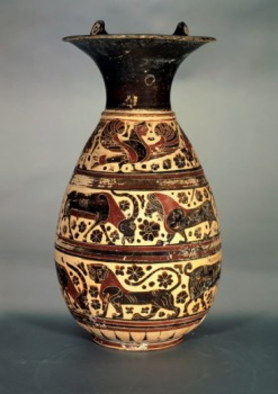 Vase Winged Sphynx Lion and Ibex Greek Art Musee du Louvre Paris Canvas Art - (24 x 36)