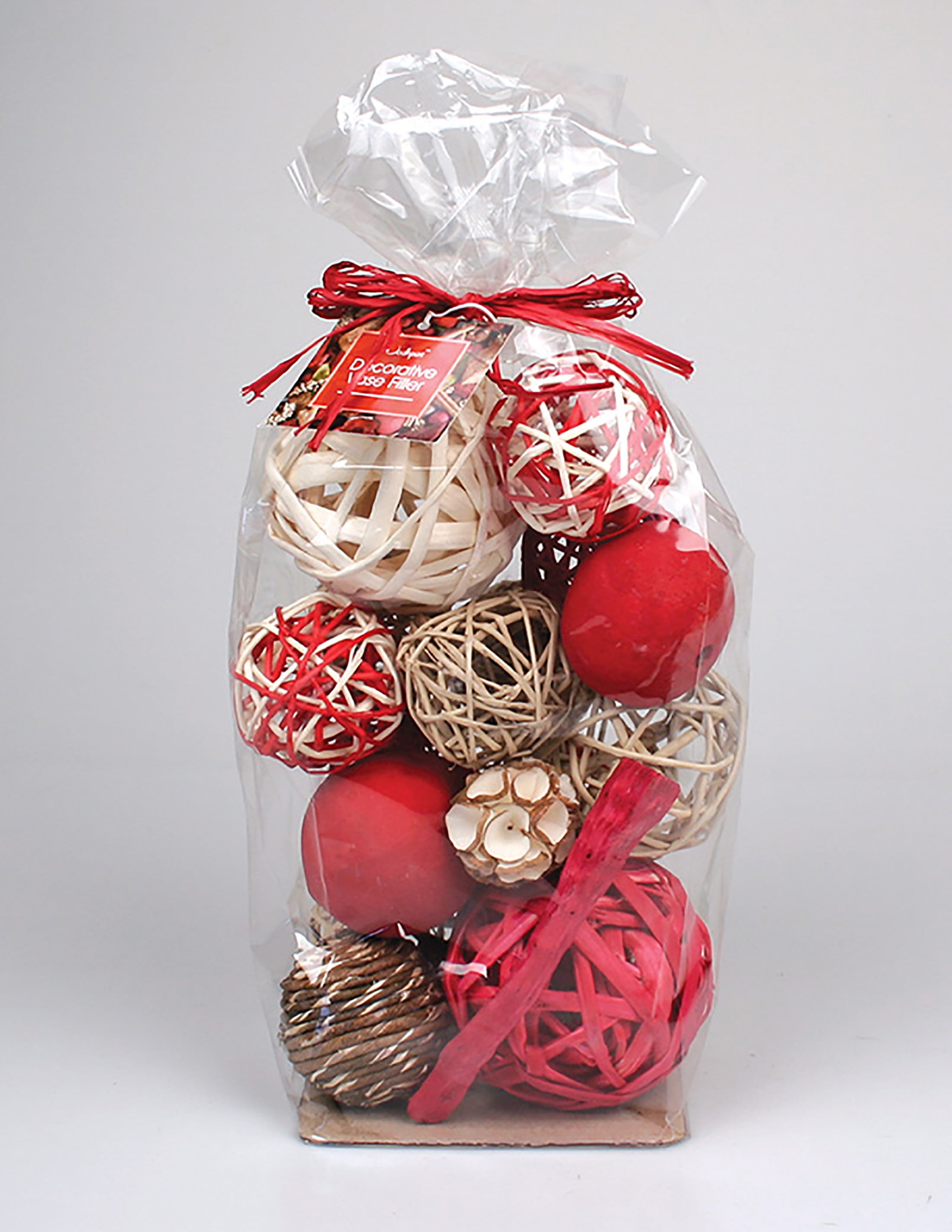 Vase filler for bowl décor 20 pcs Red