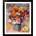 thumbnail image 1 of Vase of Chrysanthemums 28x34 Large Black Wood Framed Print Art by Pierre Auguste Renoir, 1 of 2