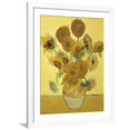 thumbnail image 1 of Art.com Vase of Fifteen Sunflowers, c.1888 Giclee Print by Vincent van Gogh, White Frame Wall Art, 32" x 40", 1 of 5