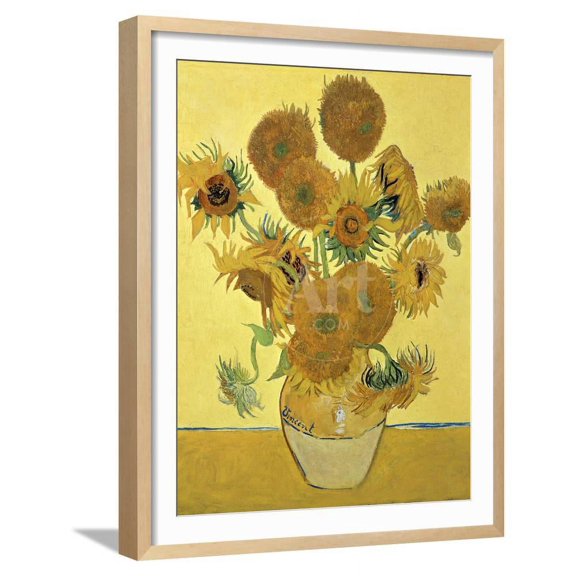 Vase of Fifteen Sunflowers, c1888, Framed Art Print Wall Art by Vincent van Gogh Sold by Art.Com
