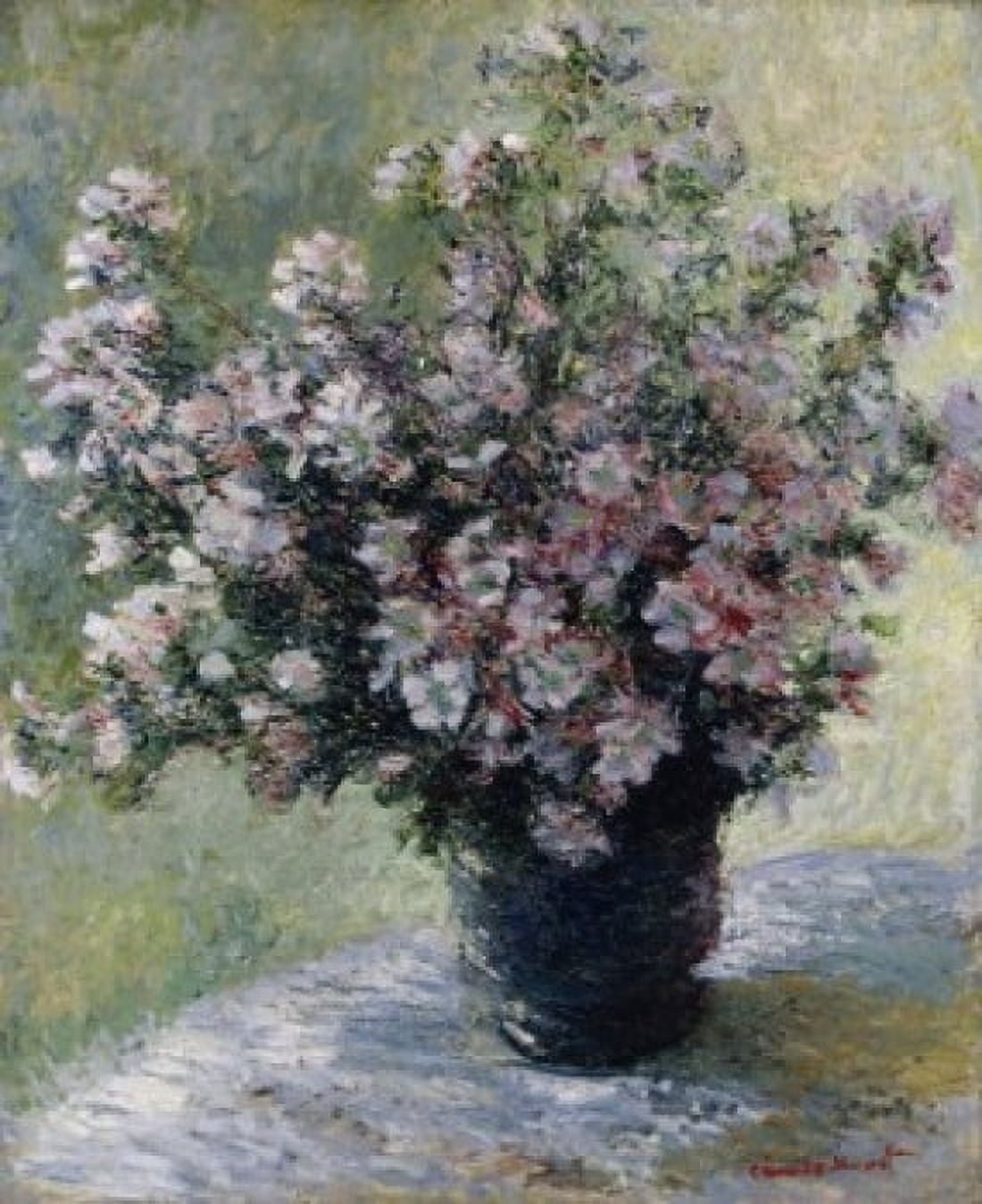 Vase of Flowers Claude Monet (1840-1926French) Canvas Art - Claude Monet (24 x 36)