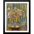 thumbnail image 1 of Vase of Flowers in a Garden 28x36 Large Black Wood Framed Print Art by Henri Martin, 1 of 2