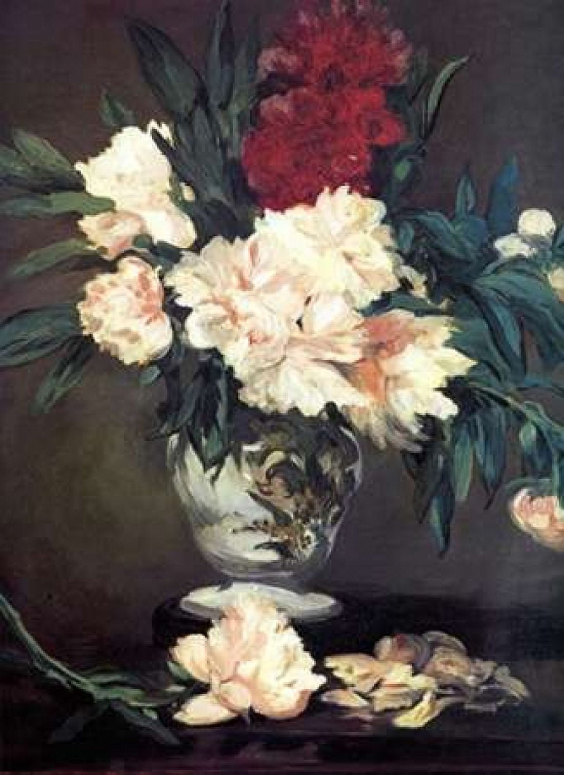 Vase of Peonies Canvas Art - Edouard Manet (18 x 24)
