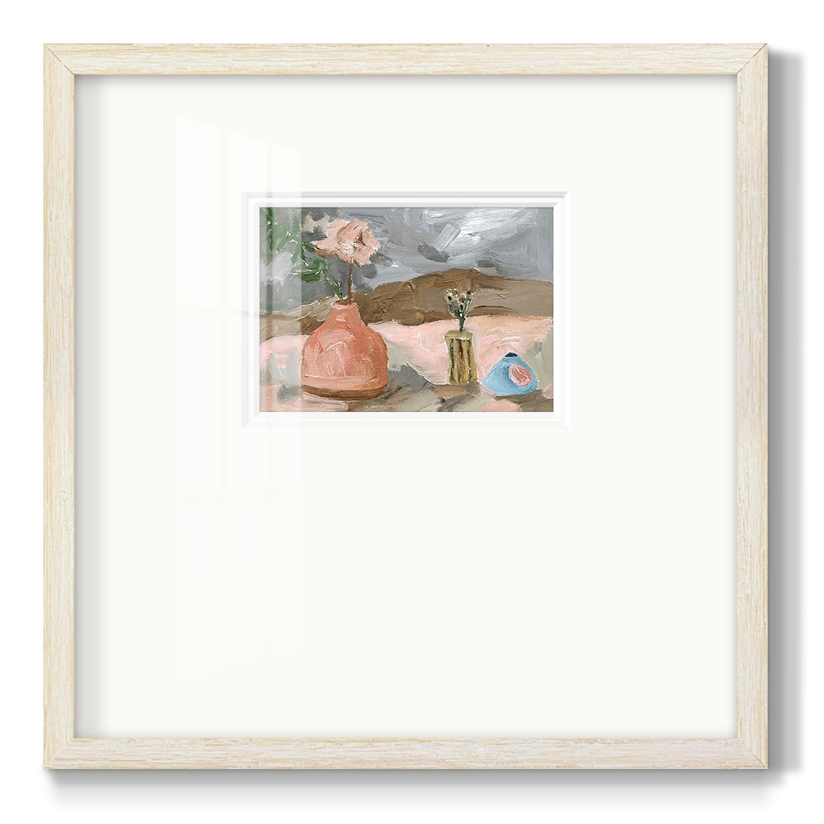 Vase of Pink Flowers IPremium Framed Print