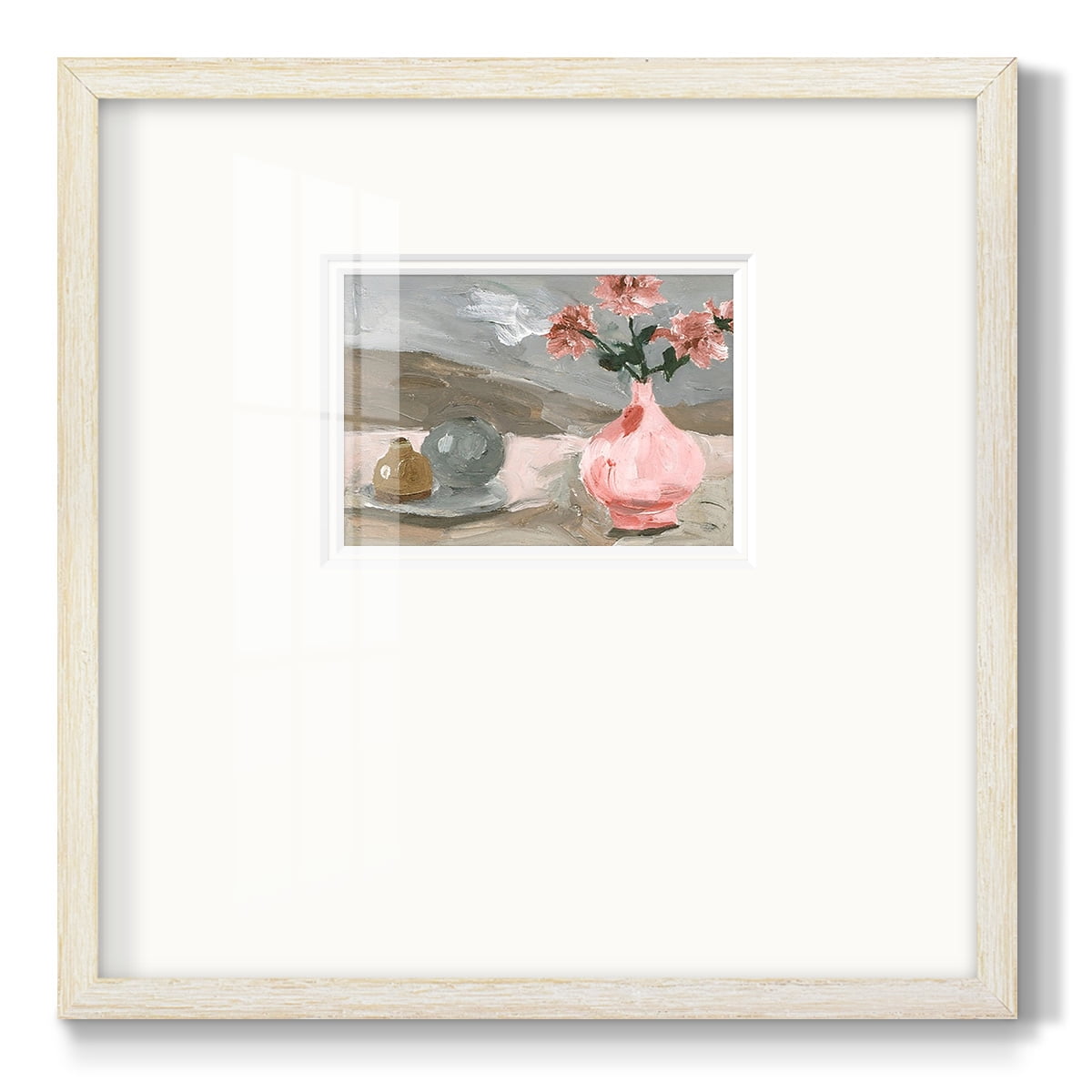 Vase of Pink Flowers VIPremium Framed Print