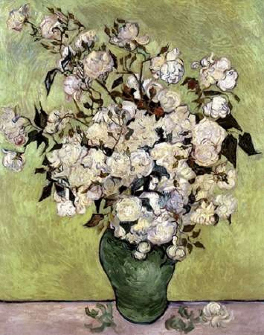 Vase of Roses Canvas Art - Vincent Van Gogh (22 x 28)
