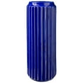 thumbnail image 1 of Vase with Ceramic Frame and Corrugated Design, Large, Blue,Saltoro Sherpi, 1 of 6
