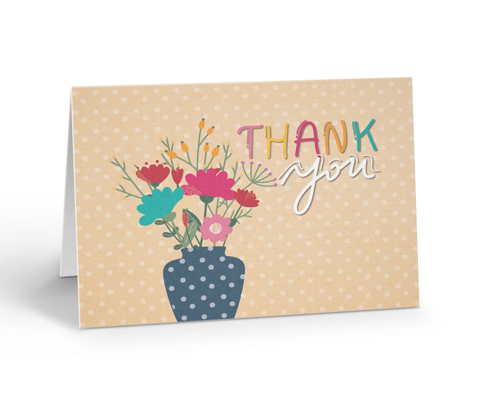 Vase with Flowers Thank You Note Card - 10 Note Cards with Envelopes ...