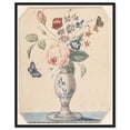 thumbnail image 1 of Vase with flowers 1850 Canvas Vintage Botanical by Art Remedy, Black Frame, 16 x 20, 1 of 7