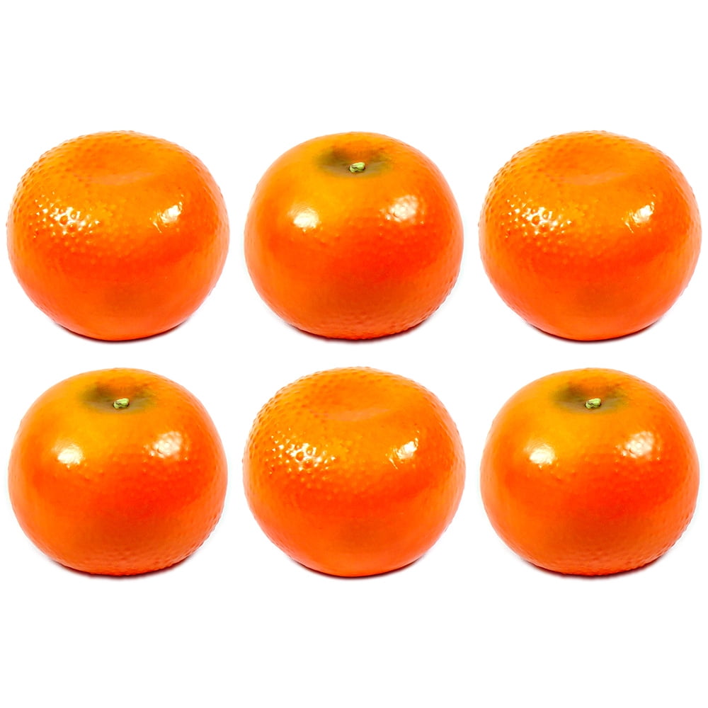 Vasefill 6Pack Artificial Orange Tangerine Tangerines Fruit Six Pieces