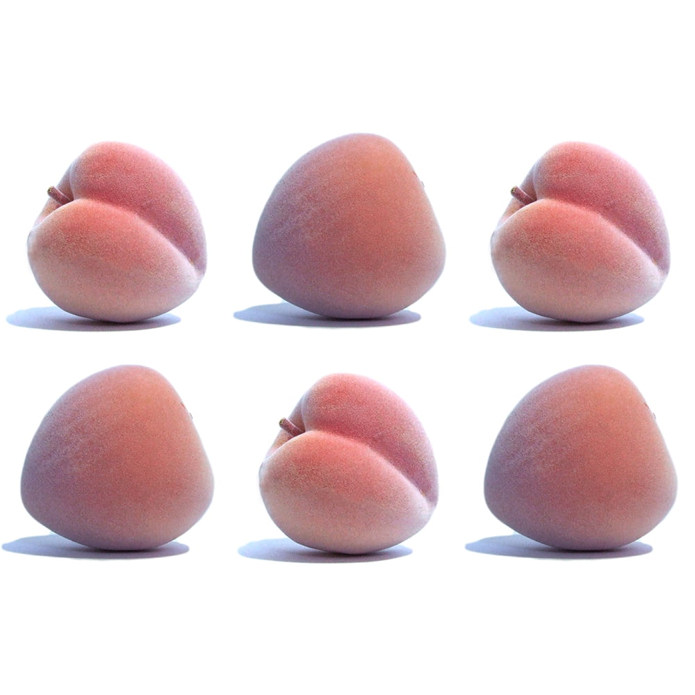 Vasefill 6Pack Artificial Peach Large Faux Fake Fruits SixPieces
